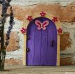 温馨美式小别墅紫色门装修效果图