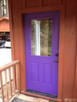 2023木别墅紫色门装修案例欣赏