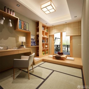 创意日本超小户型装修组合书架桌设计
