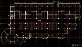 超市地下车库设计平面图