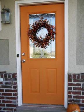美式乡村风格私人别墅橙色门装修案例
