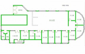 办公室格局分布设计平面图片