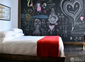 小卧室墙体手绘设计效果图片