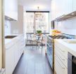 简装小户型整体厨房白色橱柜设计案例