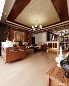 三室二厅装修样板房 东南亚风格