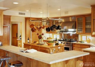 日式室内厨房橱柜装修效果图