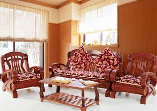 橡木家具沙发坐垫效果图