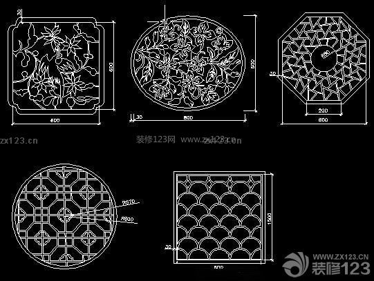 現(xiàn)代中式風(fēng)格門窗cad圖庫欣賞 