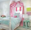 小清新卧室粉色窗帘装饰效果图