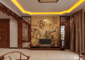 中式风格2013年最新客厅装修效果图欣赏 