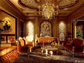 古典欧式风格2013年最新客厅装修设计图片