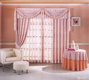粉色窗帘 印花窗帘