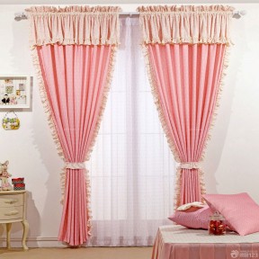 粉色窗帘 家装客厅