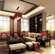 家装现代风格中式客厅窗帘设计图欣赏