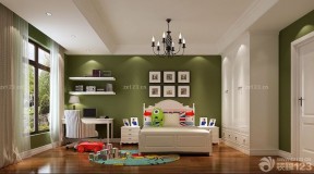 儿童房间绿色墙面设计案例
