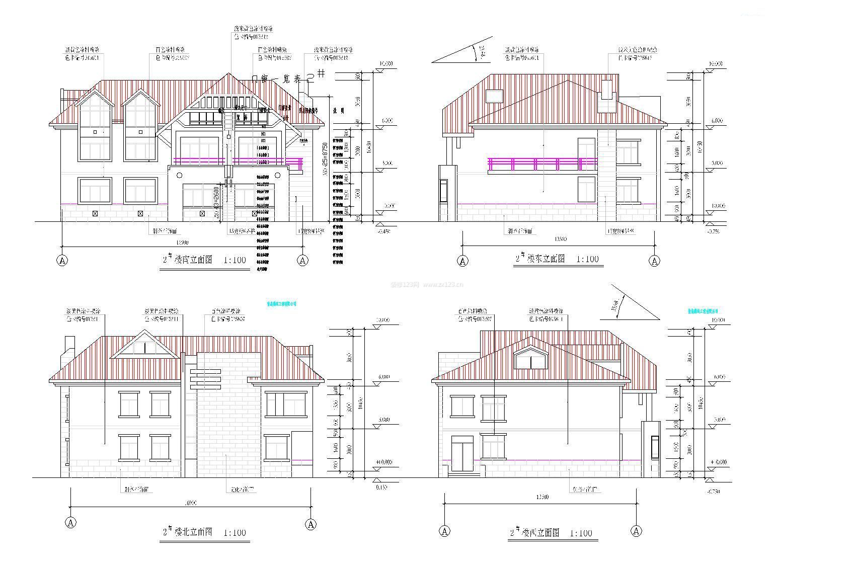 小戶型自建房建筑立面圖