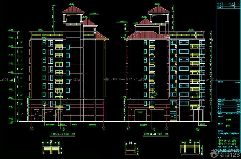 高層寫字樓建筑立面圖