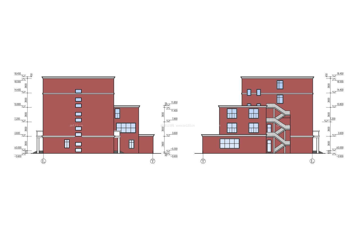 教学楼建筑立面图