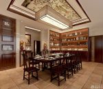 中式豪华家装餐厅吊灯装修效果图