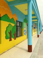 幼儿园外墙涂料墙体彩绘效果图
