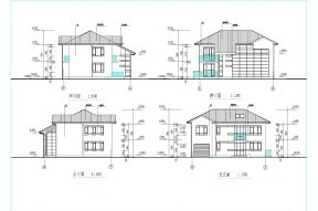 農村房屋建筑立面圖設計