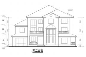 二层别墅建筑立面图