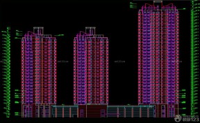 城市高樓建筑立面圖