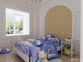 美式简约风格10平米儿童房儿童床设计图片