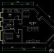 簡約風(fēng)格整體一室一廳cad設(shè)計戶型圖