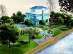 地中海风格别墅庭院景观设计效果图
