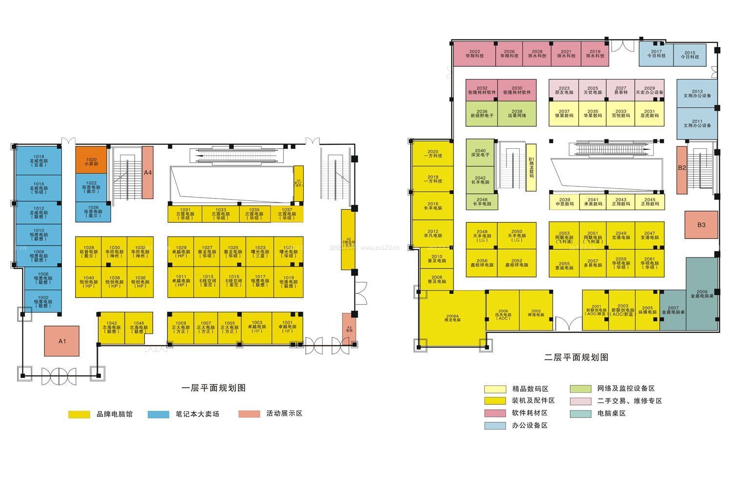 二層商場(chǎng)平面圖設(shè)計(jì)