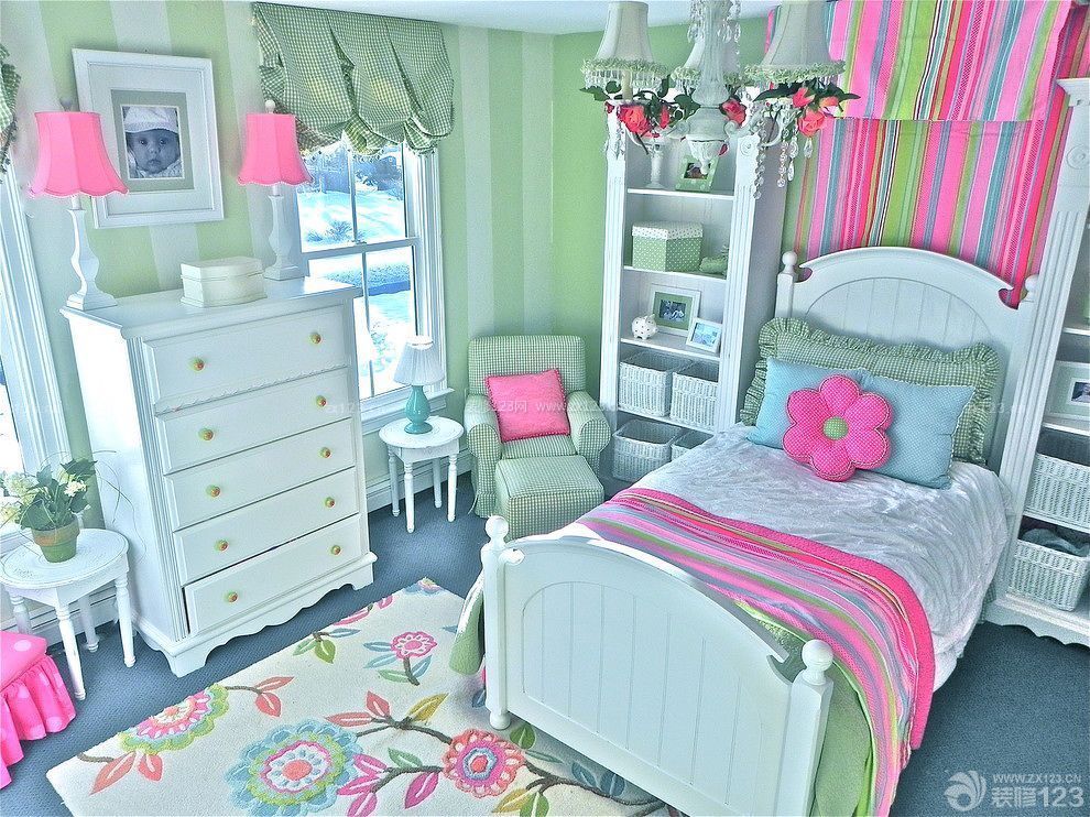 地中海风格儿童房卧室颜色搭配效果图