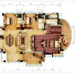 奢华美式三室两厅房子户型图设计