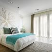 卧室现代简约风格窗帘装饰效果图