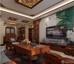 中式风格客厅中式实木家具摆放图