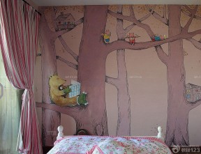手绘墙画 卧室设计
