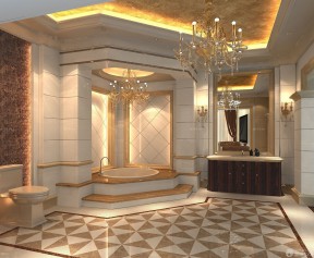 高档酒店客厅浴室东鹏瓷砖装修效果图