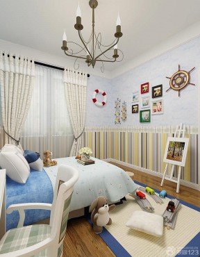 地中海风格儿童房 8平米卧室
