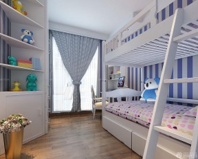 地中海风格儿童房 双层儿童床