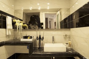 浴室洗手盆暗花瓷砖台面效果图