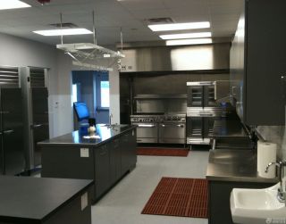 中小型现代饭店整体厨房装修效果图