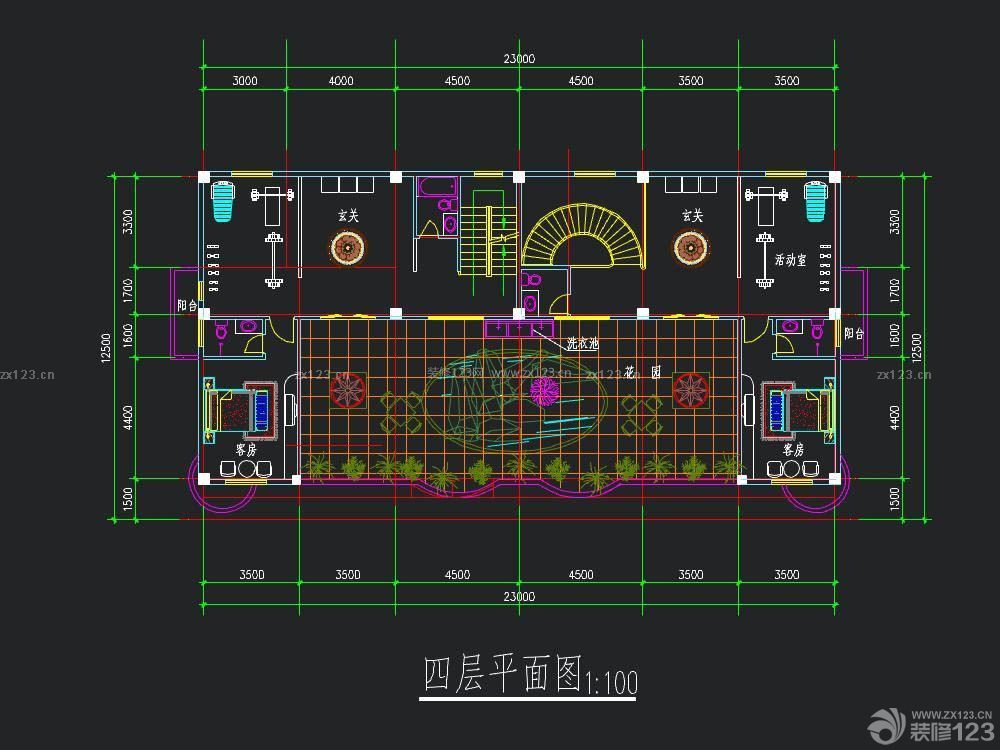 20萬四層農(nóng)村別墅戶型圖