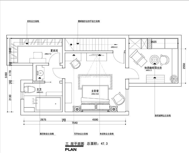 20萬(wàn)農(nóng)村三層別墅戶型平面設(shè)計(jì)圖