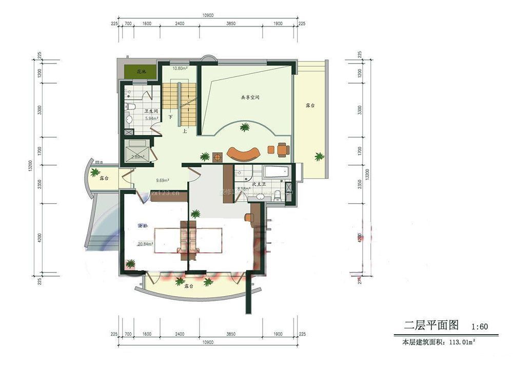 20萬農(nóng)村兩層別墅戶型圖