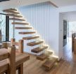 家装木制楼梯设计效果图