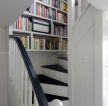 木制楼梯间美式书柜效果图