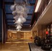 中式混搭风格宾馆大堂艺术灯具设计图