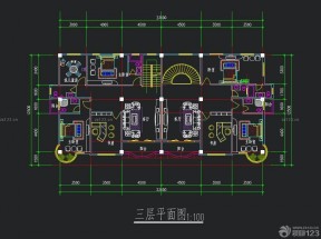 20万三层农村独栋别墅户型图