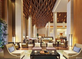 迪拜七星级酒店大堂设计装修效果图