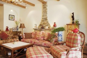 田园风格家具组合沙发装修实景图欣赏